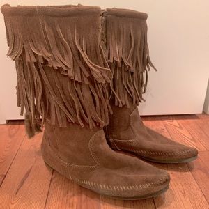 Minnetonka Fringe Boots